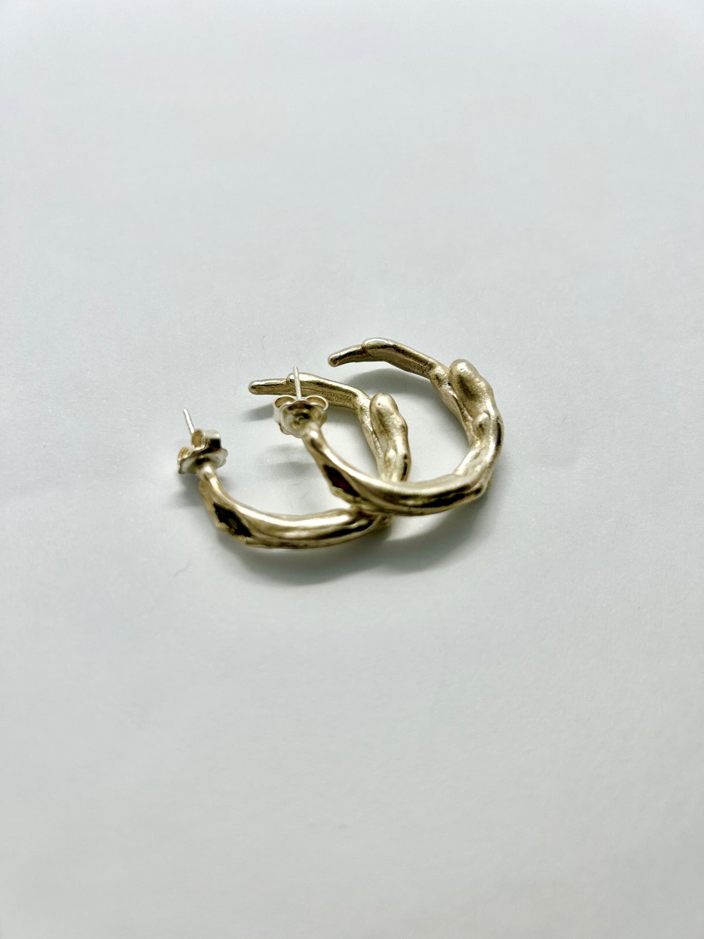 Carlota Brogueira 11:11 Silver Hoops with Tourmaline gemstones