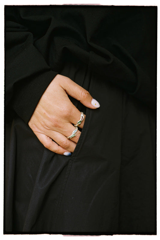 Carlota Brogueira Circle of Intention Ring with Tourmaline Gemstones