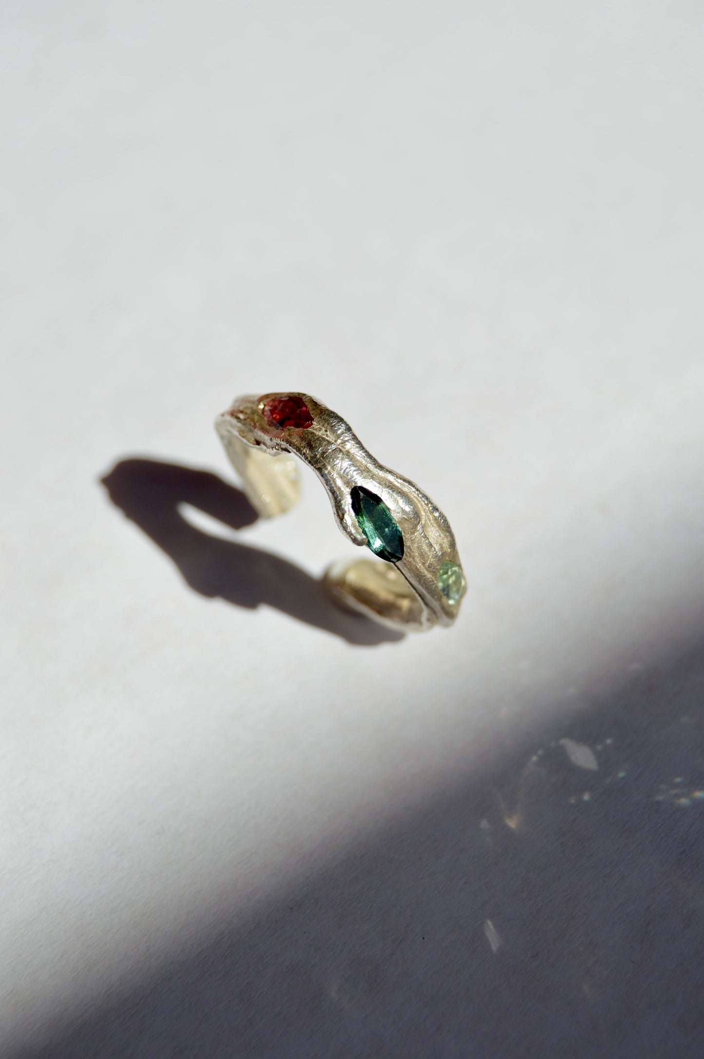 Circle of Intention Ring with Tourmaline Gemstones