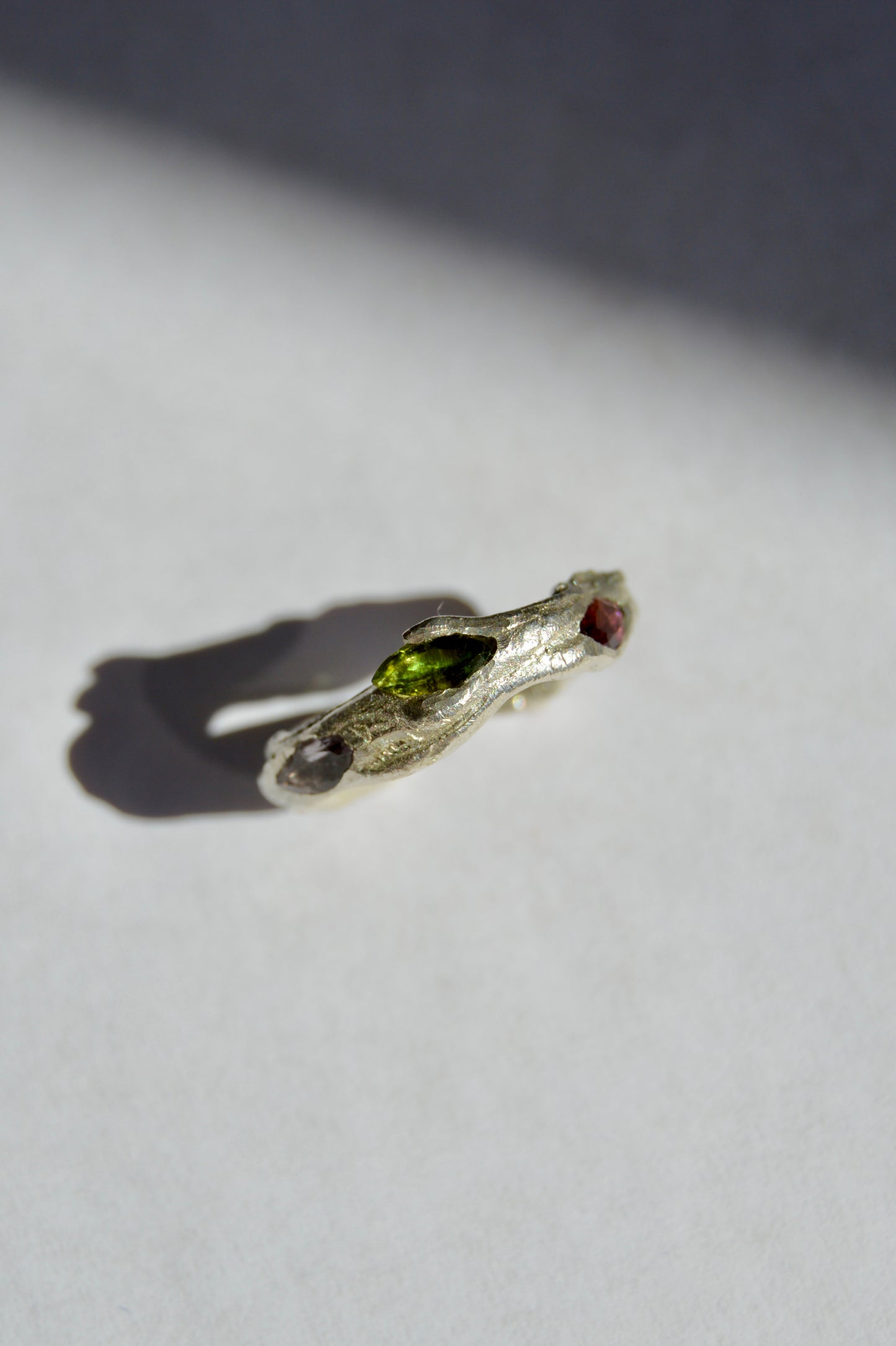 Circle of Intention Ring with Tourmaline Gemstones